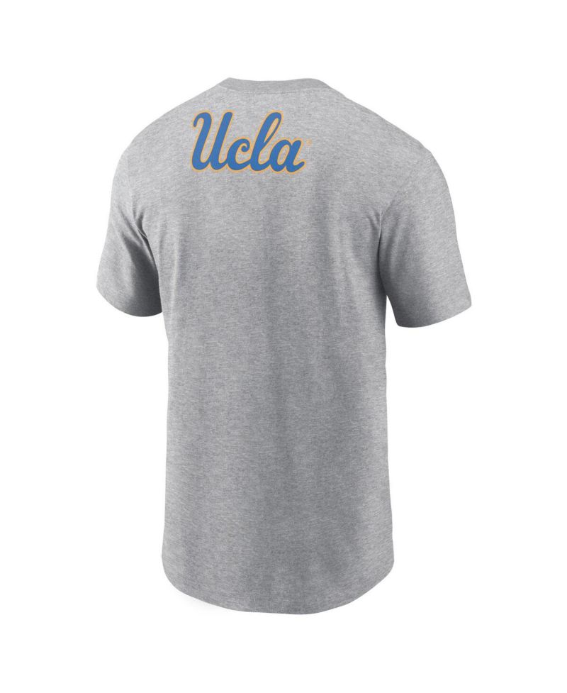 Men's Heather Gray UCLA Bruins Campus 2-Hit Primary Mascot T-Shirt