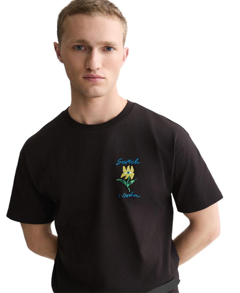 Men's Flower Artwork Regular-Fit T-Shirt