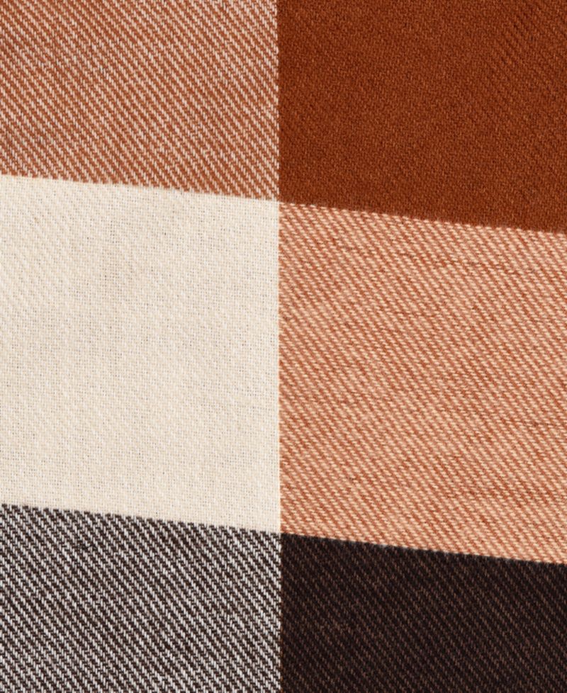 Reversible Double Face Colorblock Plaid Shawl Ruana