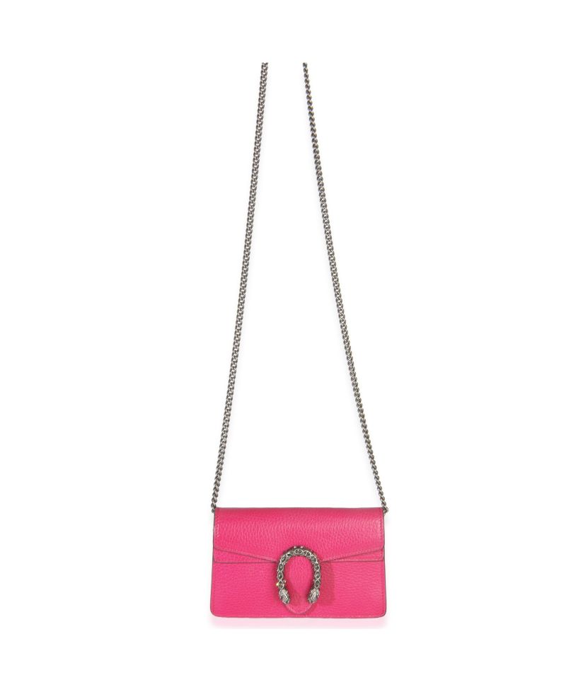 Pink Dollar Calfskin Crystal Super Mini Dionysus Flap