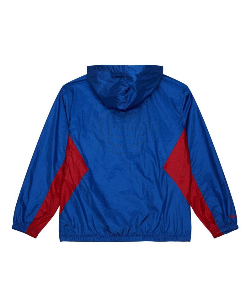 Men's Blue Detroit Pistons Playmaker Full-Zip Hooded Windbreaker Jacket