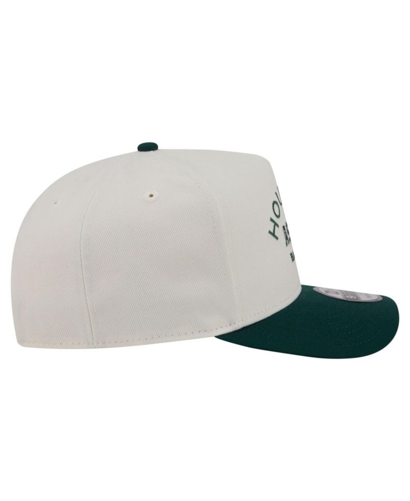 Men's Cream/Dark Green Houston Astros Chrome A-Frame 9FIFTY Snapback Hat