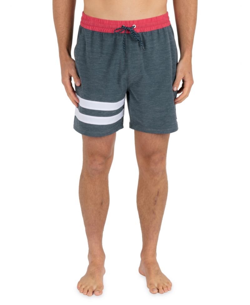 Men's Block Party Volley Stripe Swim Shorts