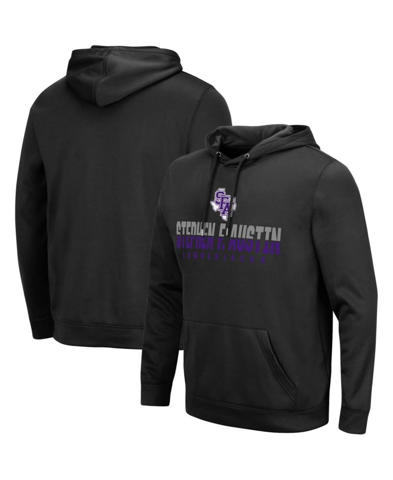 Men's Black Stephen F Austin Lumberjacks Lantern Pullover Hoodie