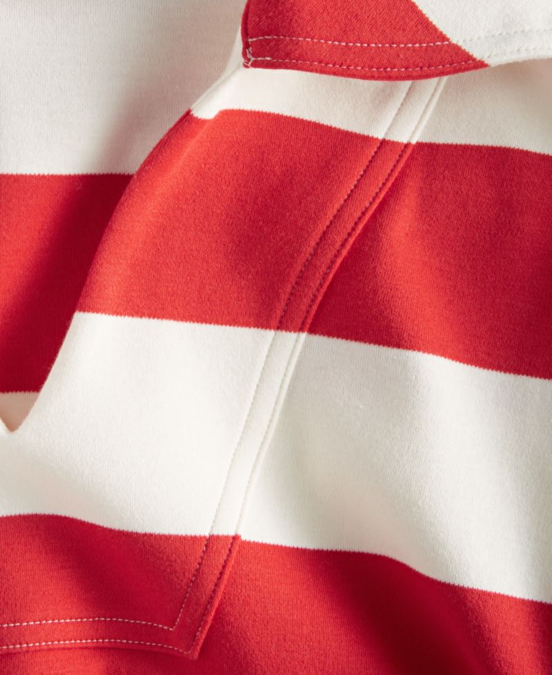 Women's Striped Interlock Knit Sailor Collar Top