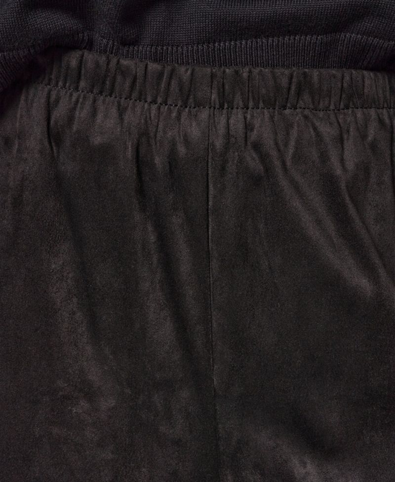 Women's Microsuede Wide-Leg Mid-Rise Pants