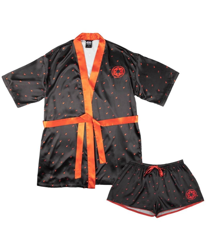 Women's Black Star Wars Imperial Robe Shorts Pajama Set