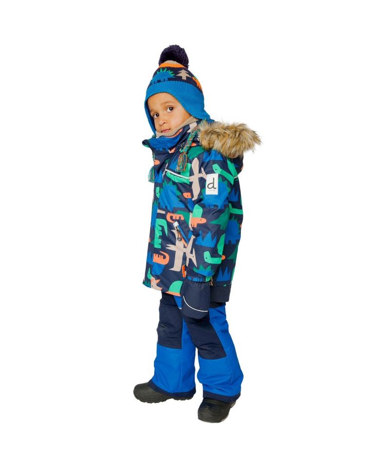 Little and Big Boy (6-8) Two Piece Discover Snowsuit Dinosaur Print