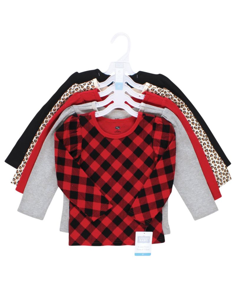 Baby Girls Hudson Thermal Long Sleeve Tees 5pk