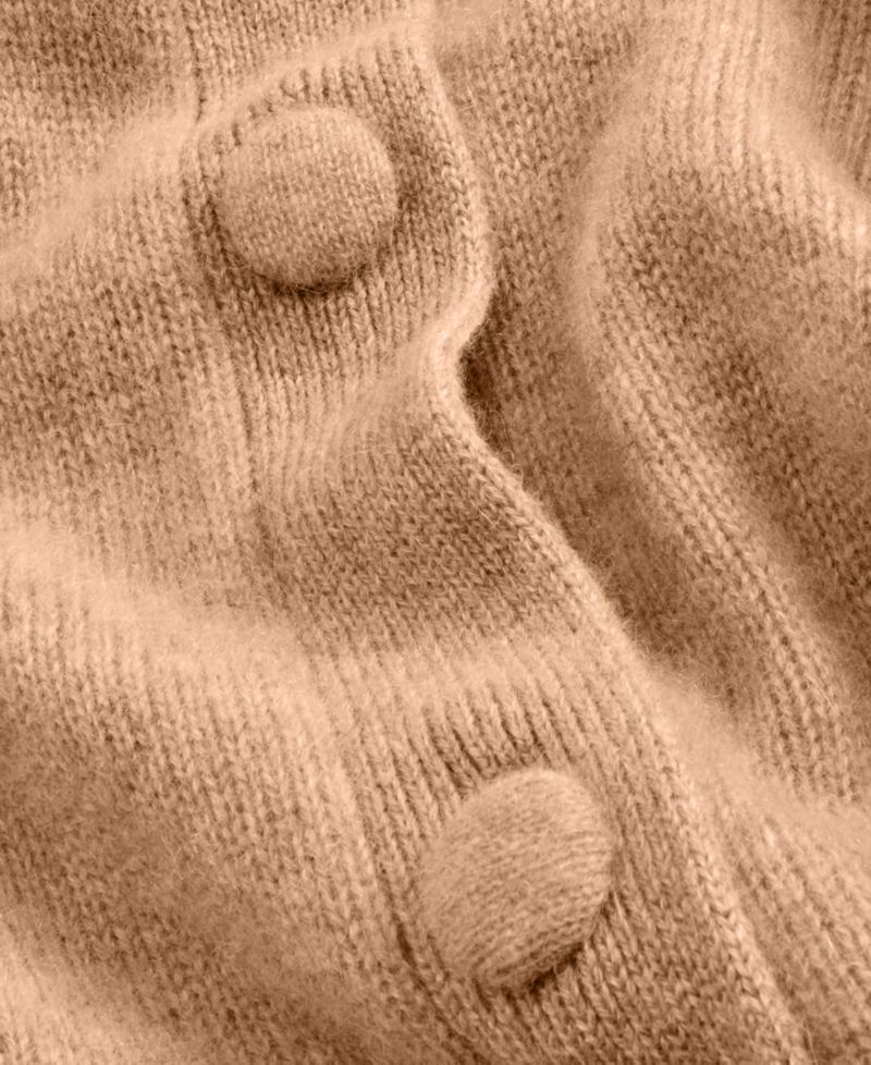 Women's 100% Cashmere Chunky Crewneck Cardigan