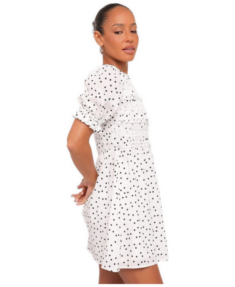 Women's Jaclyn Polka-Dot Print Short-Sleeve Mini Dress