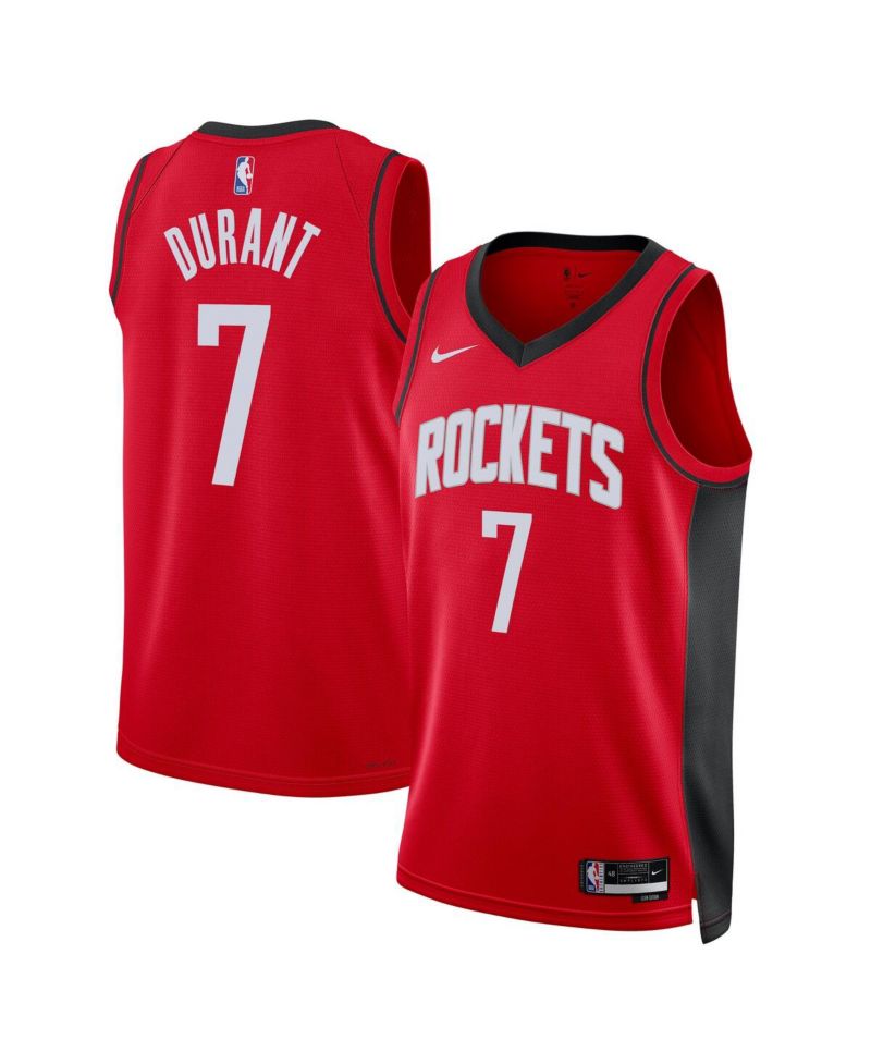Men's and Women's Kevin Durant Red Houston Rockets Swingman Player Jersey - Icon Edition
