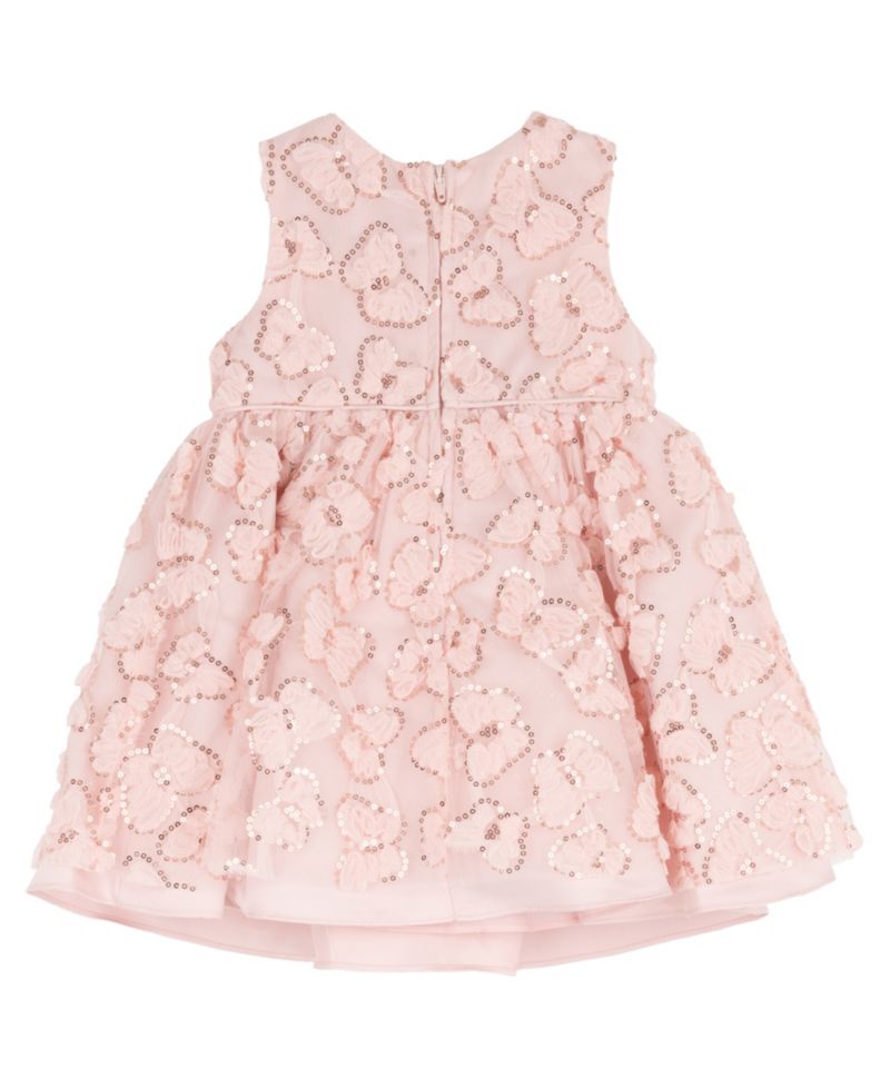Baby Girls' Butterfly Soutache Bodice with Satin Bow Drees and Panty, 2-Piece Set