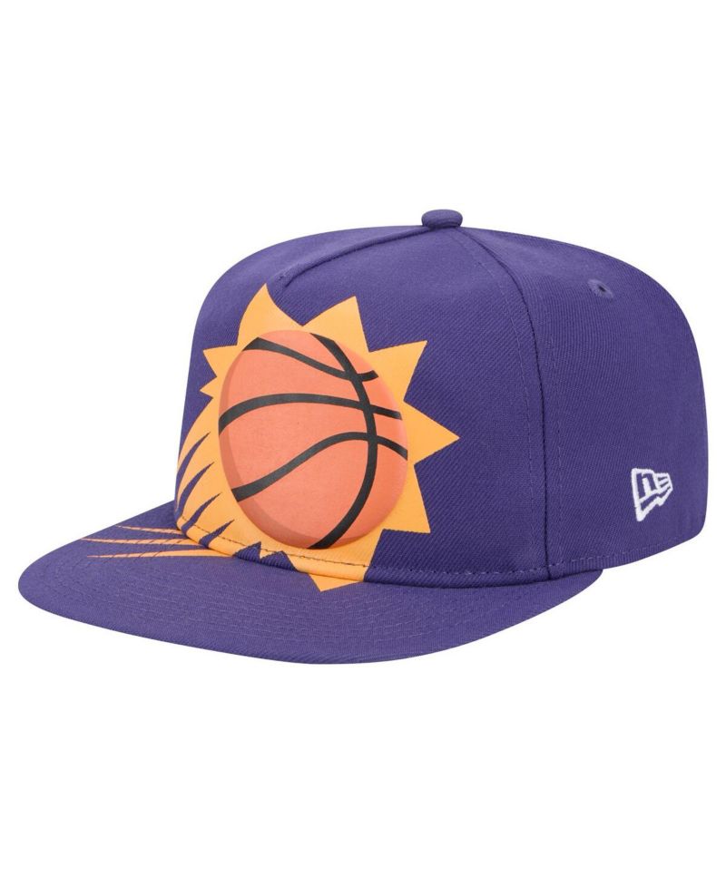 Men's Purple Phoenix Suns Oversized Puff Print Logo Golfer Snapback Hat