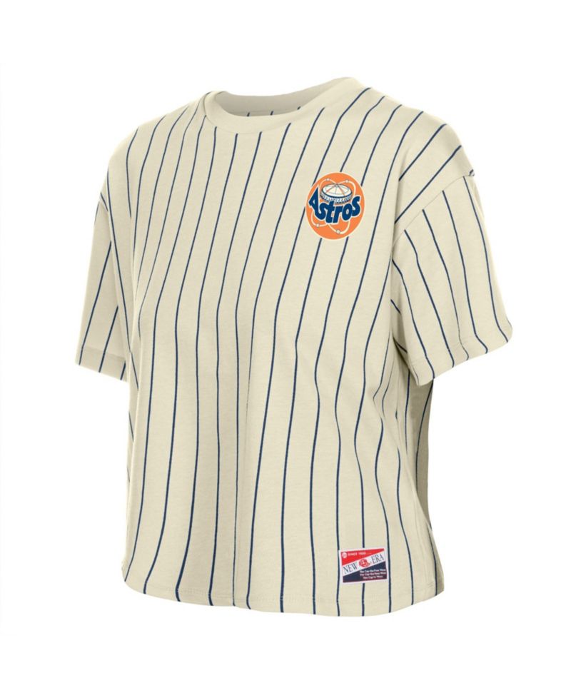 Women's Cream Houston Astros Throwback Boxy T-Shirt