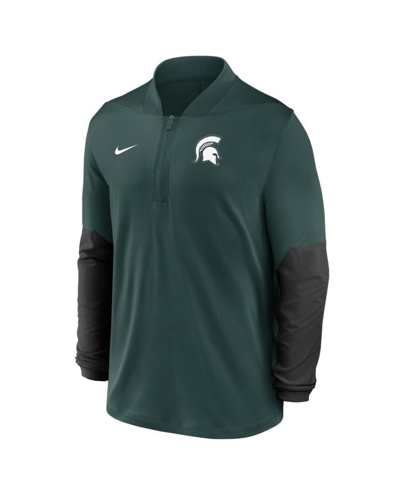 Men's Green Michigan State Spartans One Goal Performance Half-Zip Pullover Sweatshirt