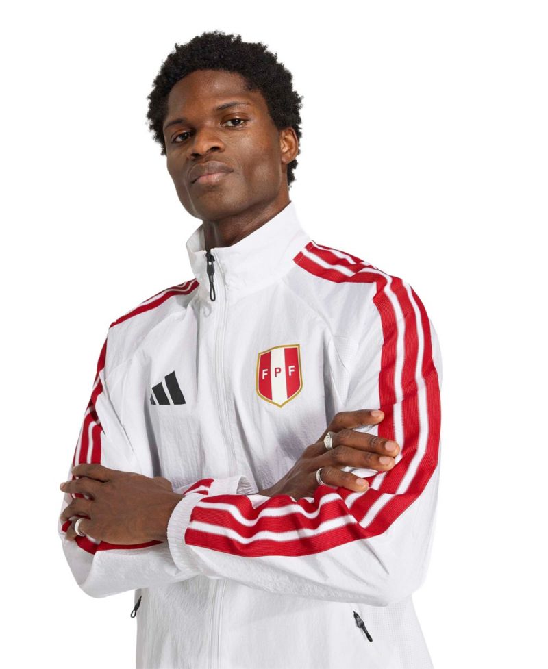 Men's White Peru National Team 2026 Home Full-Zip Game Day Anthem Jacket