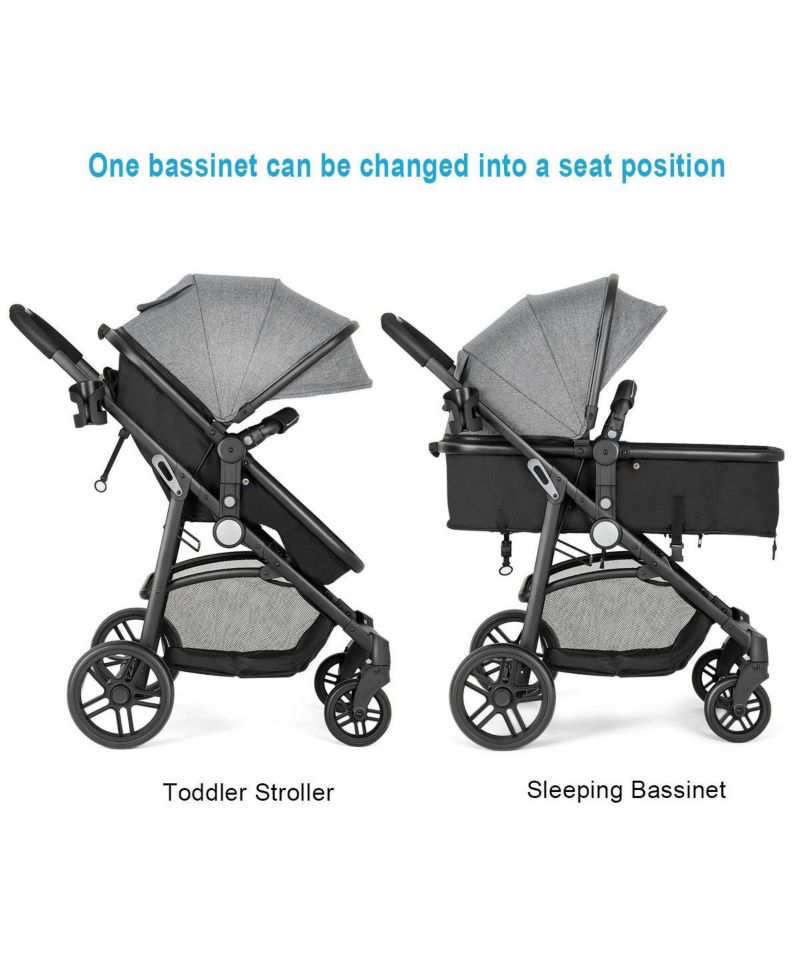 2-in-1 Baby Pushchair with Foldable Design for Newborn Infants