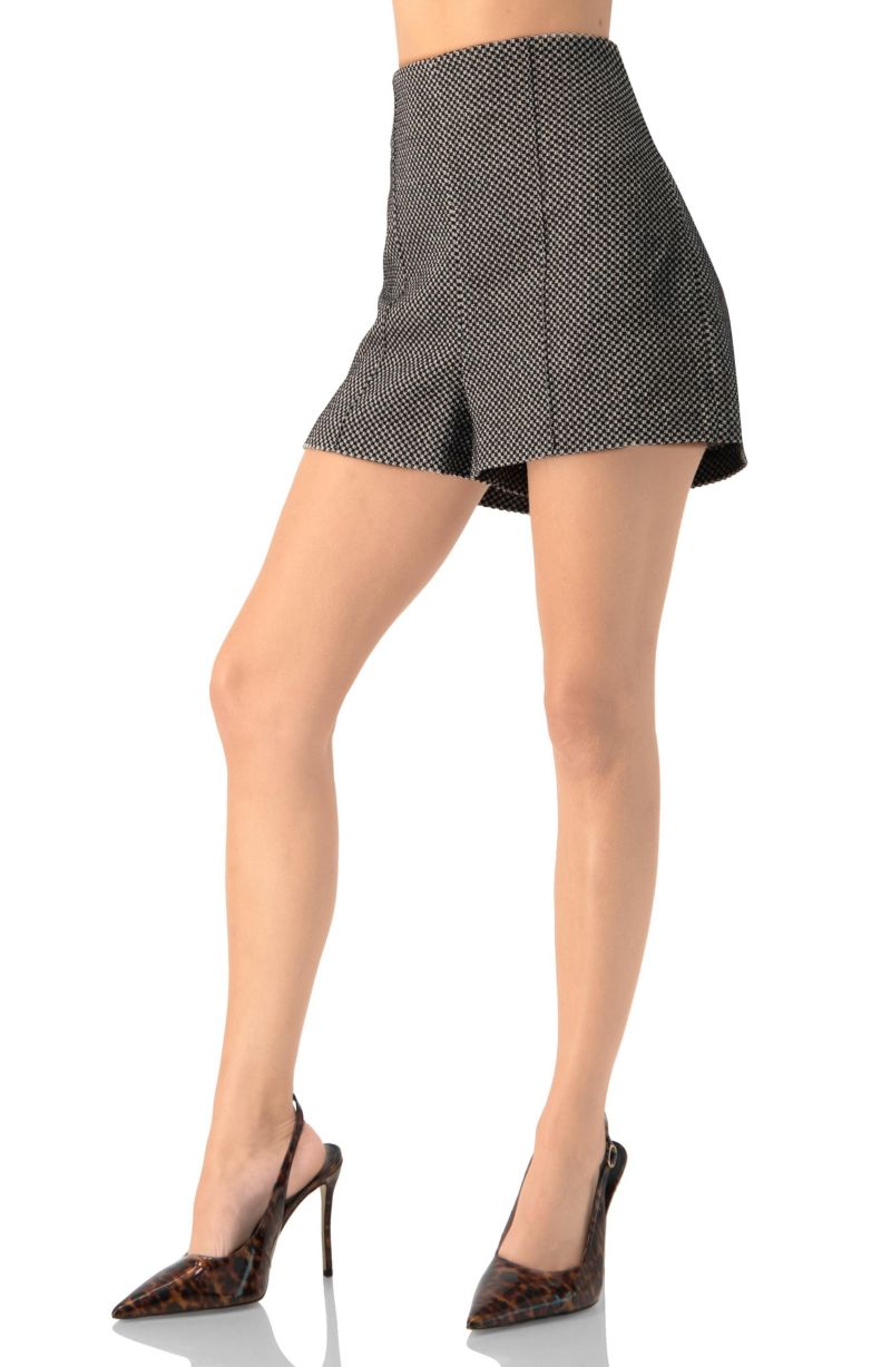 Women's Tailored Checkered Shorts