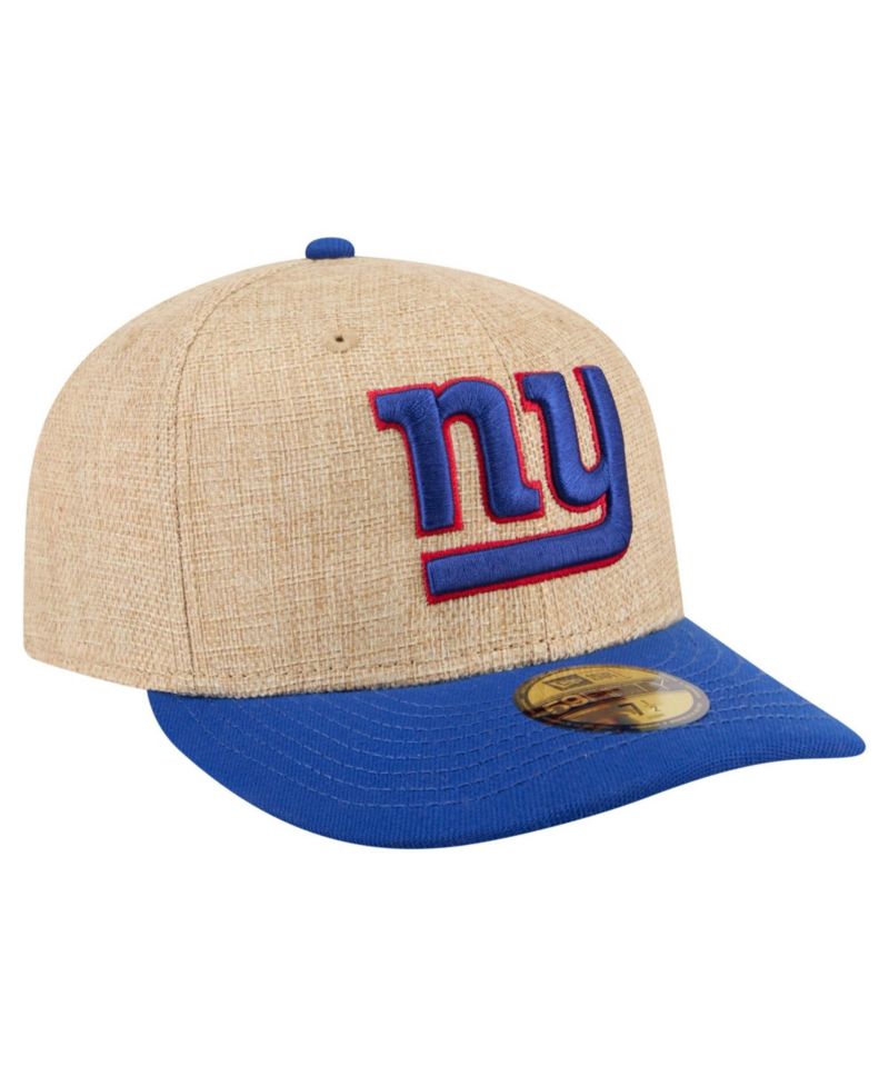 Men's Natural/Royal New York Giants Pre-Curved Twine 59FIFTY Fitted Hat