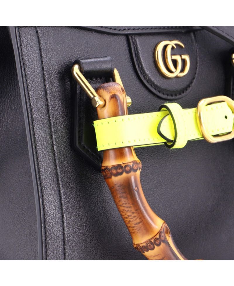 Mini Diana NM Bamboo Handle Tote Leather