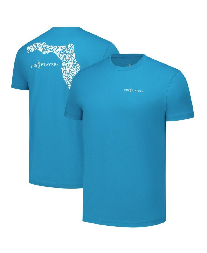 Men's and Women's Blue THE PLAYERS Shark State T-Shirt
