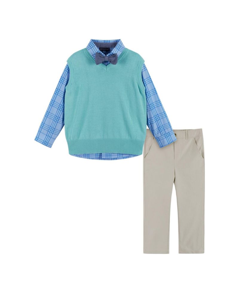 Toddler/Child Boys ( size 2T to 6 )Plaid Vest Set