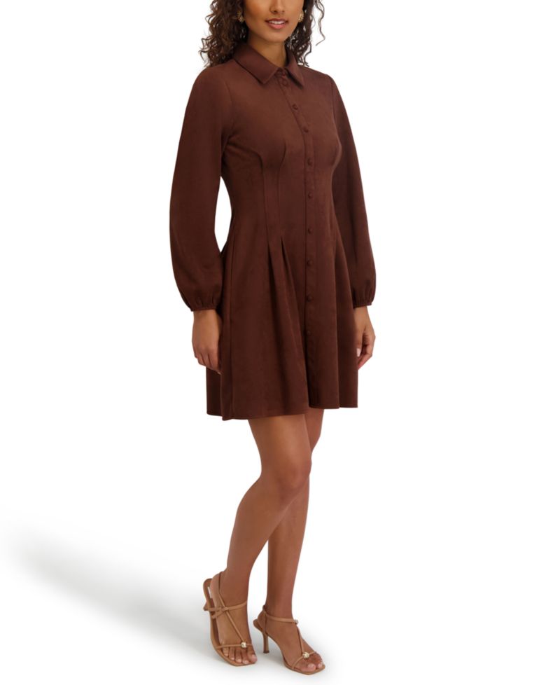 Women's Collared Long-Sleeve Dress