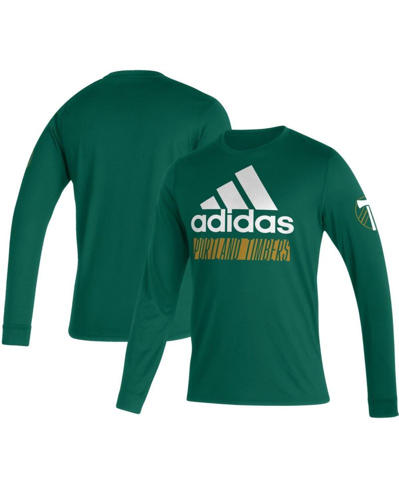 Men's Green Portland Timbers Vintage AEROREADY Long Sleeve T-Shirt