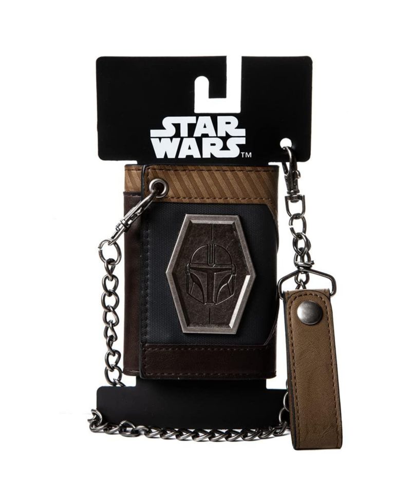 Men's Chain Wallet with Metal Shield