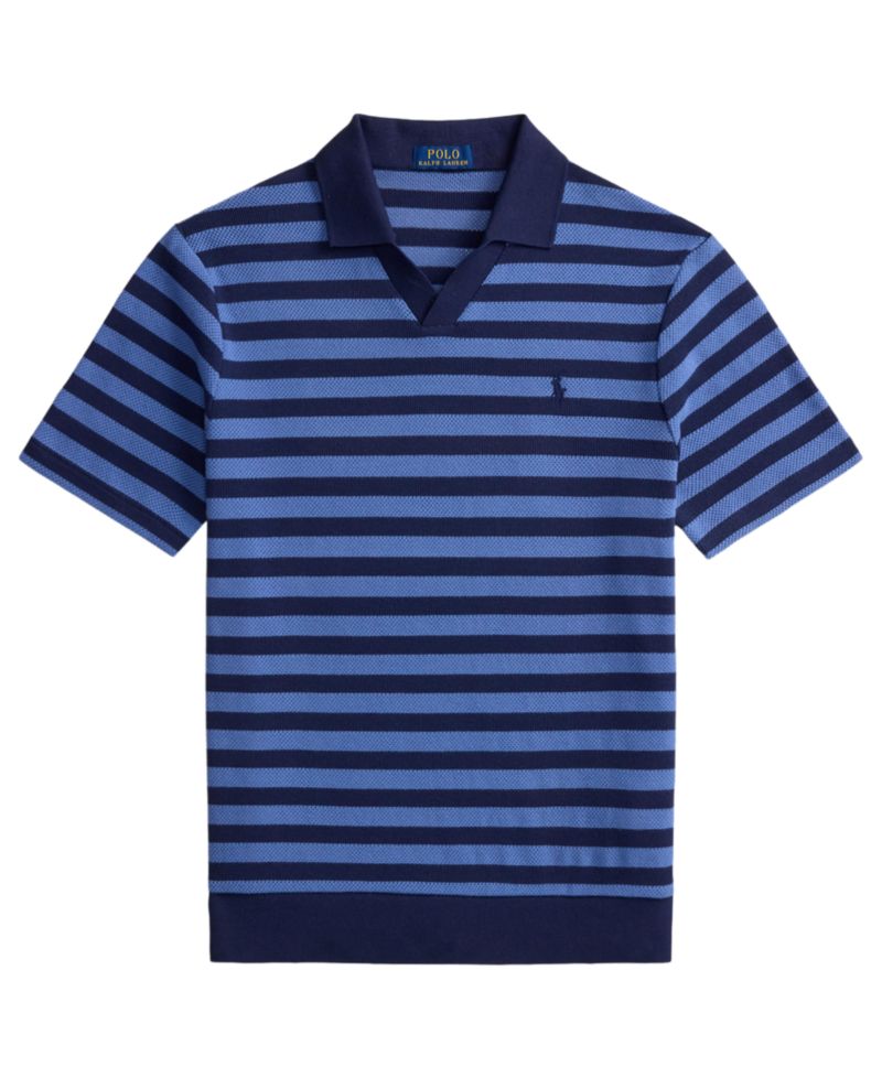 Men's Short-Sleeve Textured Polo Shirt