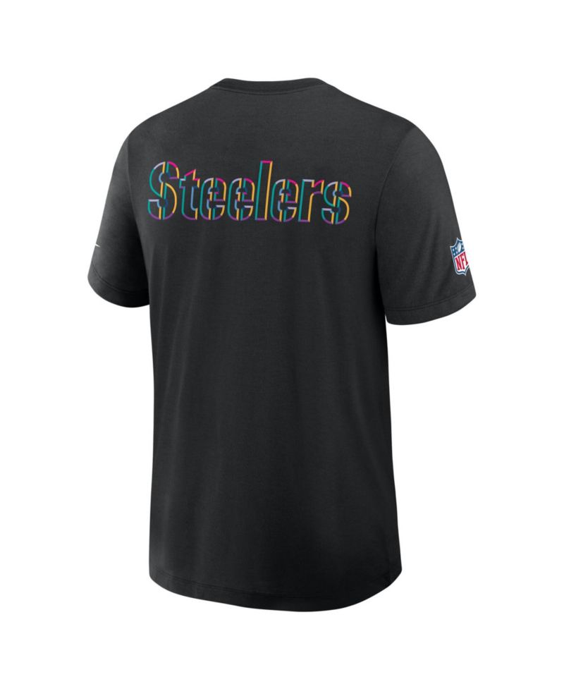 Men's Black Pittsburgh Steelers Tall 2025 NFL Crucial Catch Tri-Blend Dri-FIT T-Shirt