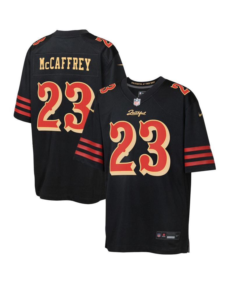 Big Boys and Girls Christian McCaffrey Black San Francisco 49ers 2025 Rivalries Collection Game Jersey