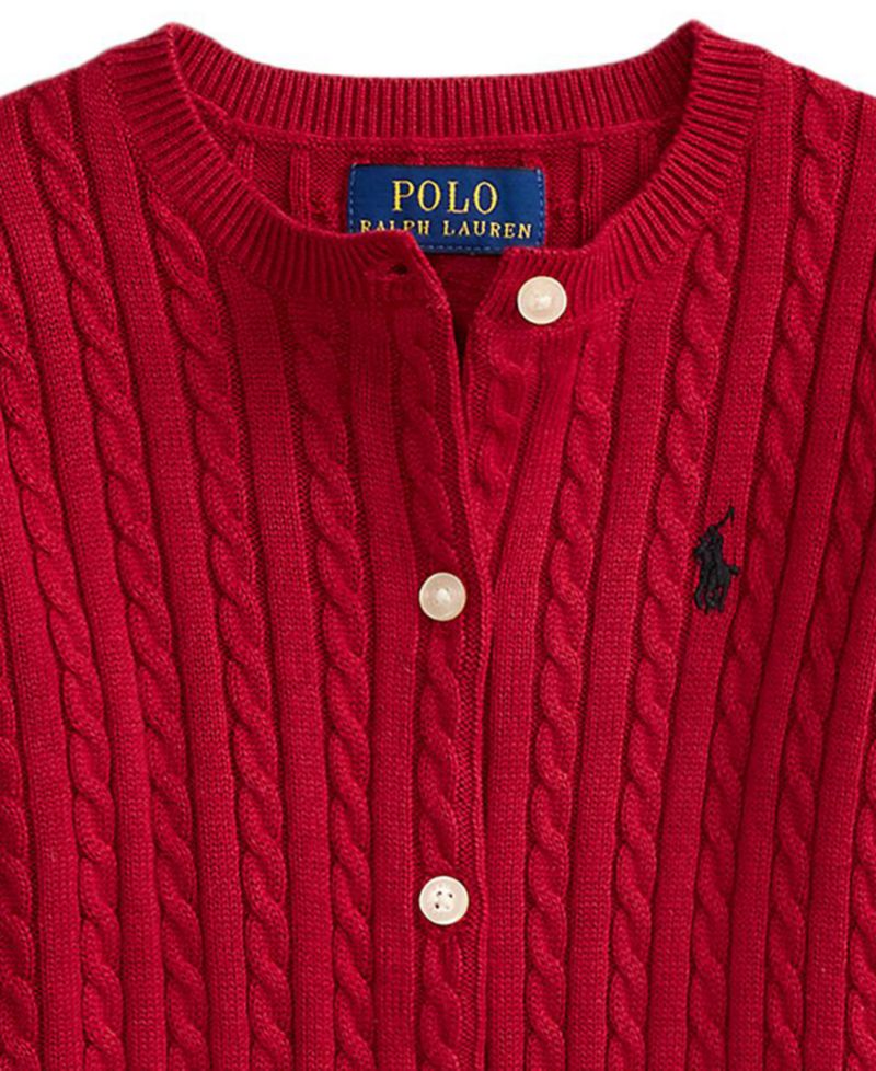 Girls' 2T-6X Mini-Cable Cardigan