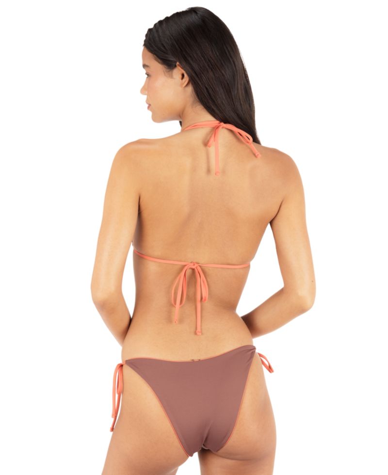 Reversible Solid Tri Top and Side-Tie Bottoms