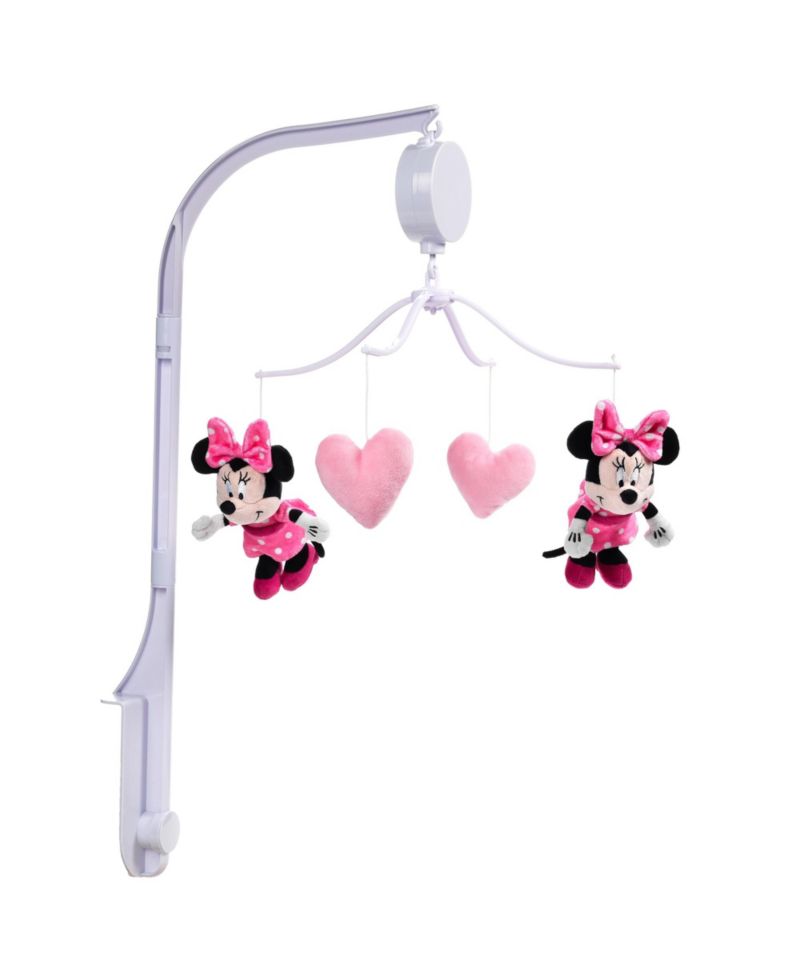 Lambs and Ivy Disney Baby Minnie Mouse Love Pink Musical Baby Crib Mobile Soother