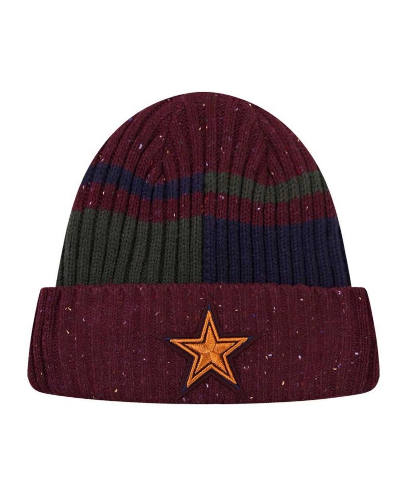 Men's Burgundy Dallas Cowboys Speckled Cuffed Knit Hat