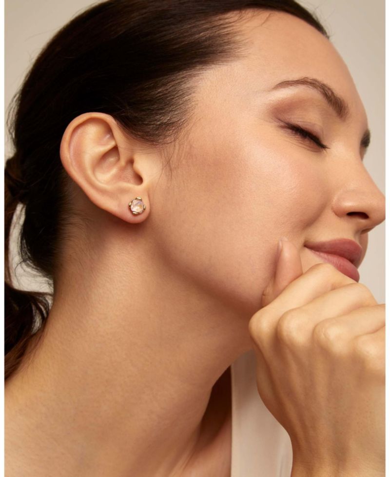 Metal Alloy and Faceted Crystal Earrings