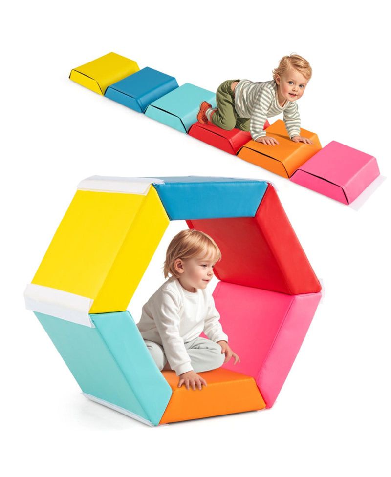 Baby Convertible Hexagon Foam Playmat, 6-Block Set
