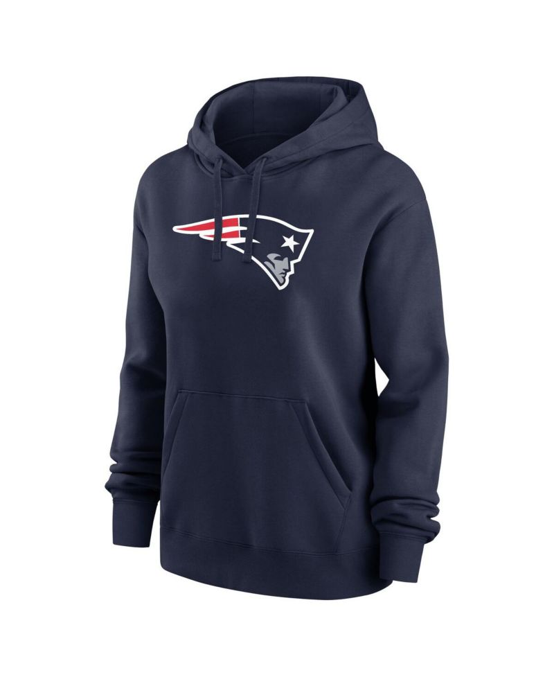 Women's Drake Maye Navy New England Patriots Player Name & Number Fleece Hoodie