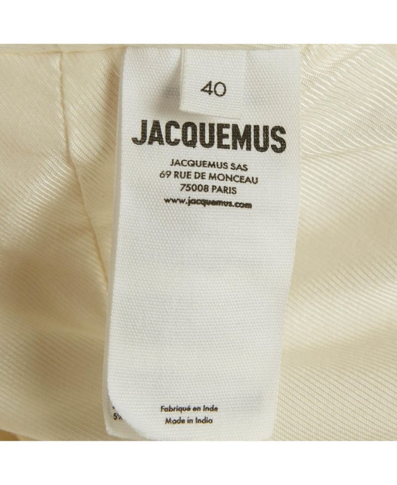 Women's Cream Satin Asymmetrical Hem Saudade Slip Dress