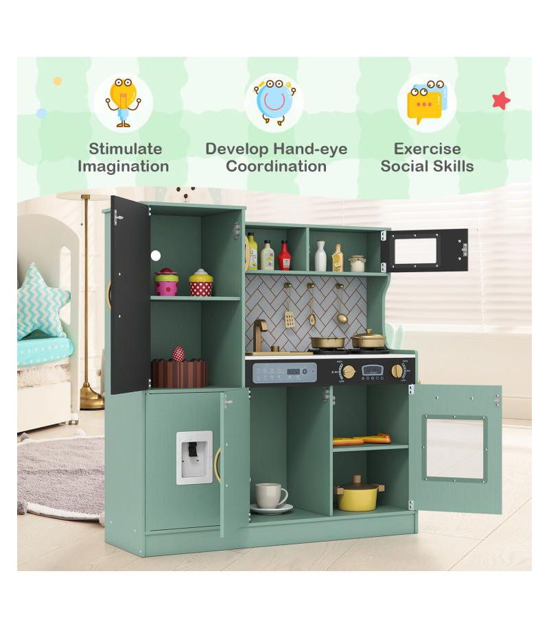 Kids Toy Kitchen Playset with Utensils, Ages 3+