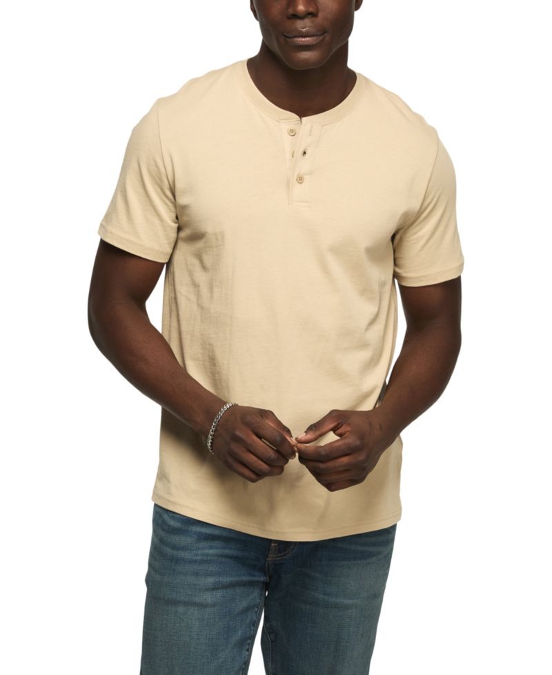 Men's Supima Cotton Short-Sleeve Henley T-Shirt
