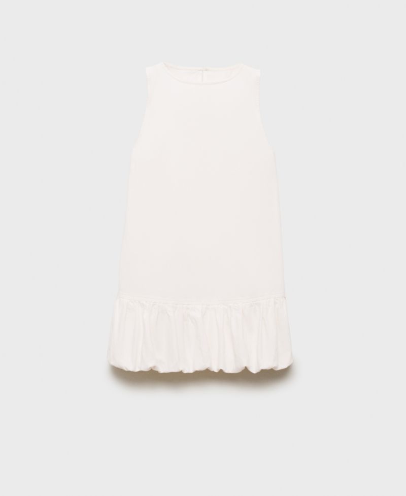 Women's Puffed Hem Denim Dress