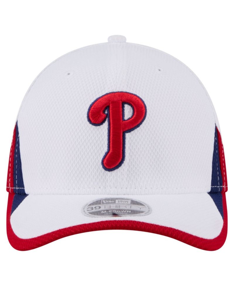 Men's White Philadelphia Phillies Cut n Sew 39THIRTY Flex Hat
