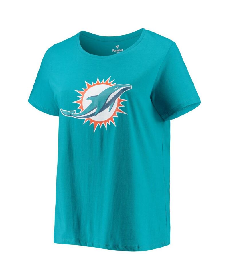 Women's Tua Tagovailoa Aqua Miami Dolphins Plus Size Name and Number T-shirt