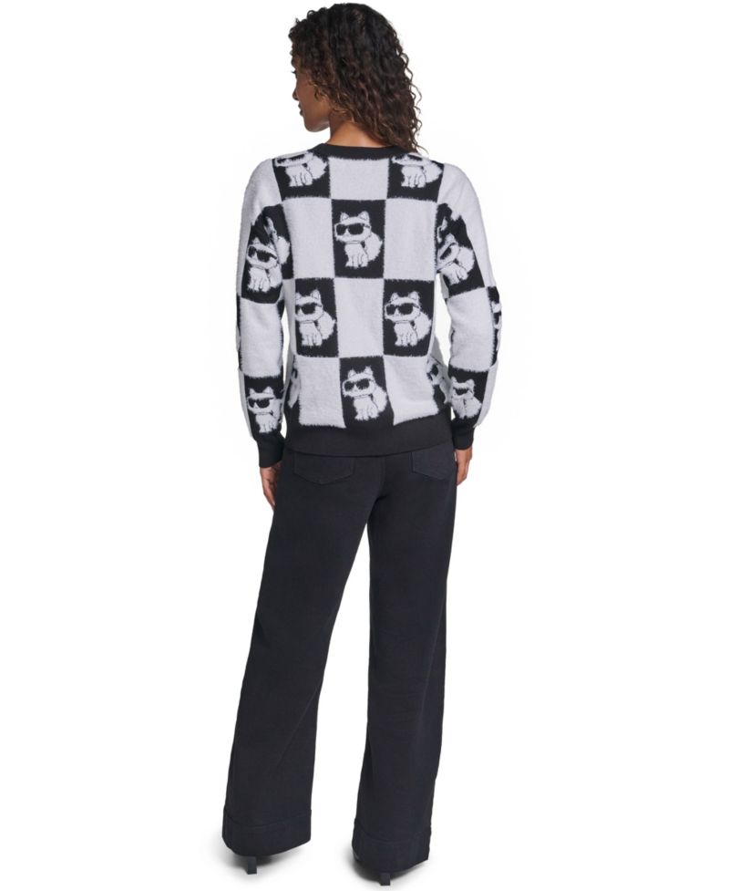 Women's Choupette Checkerboard Pullover Sweater