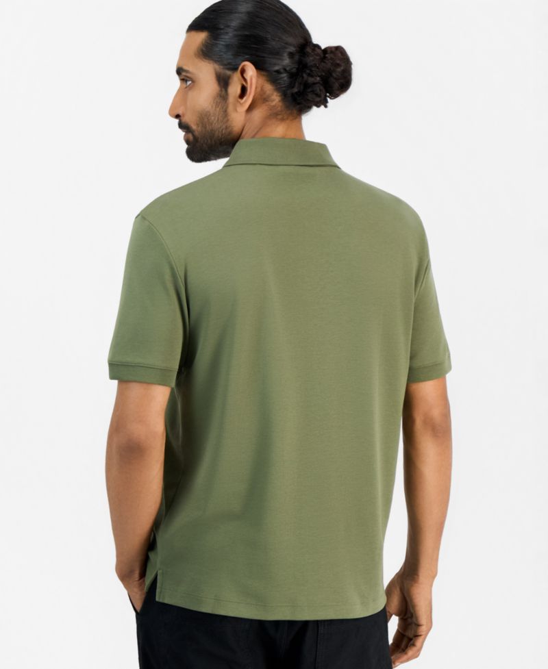 HUGO by Men's Damolino Regular-Fit Quarter-Zip Polo Shirt
