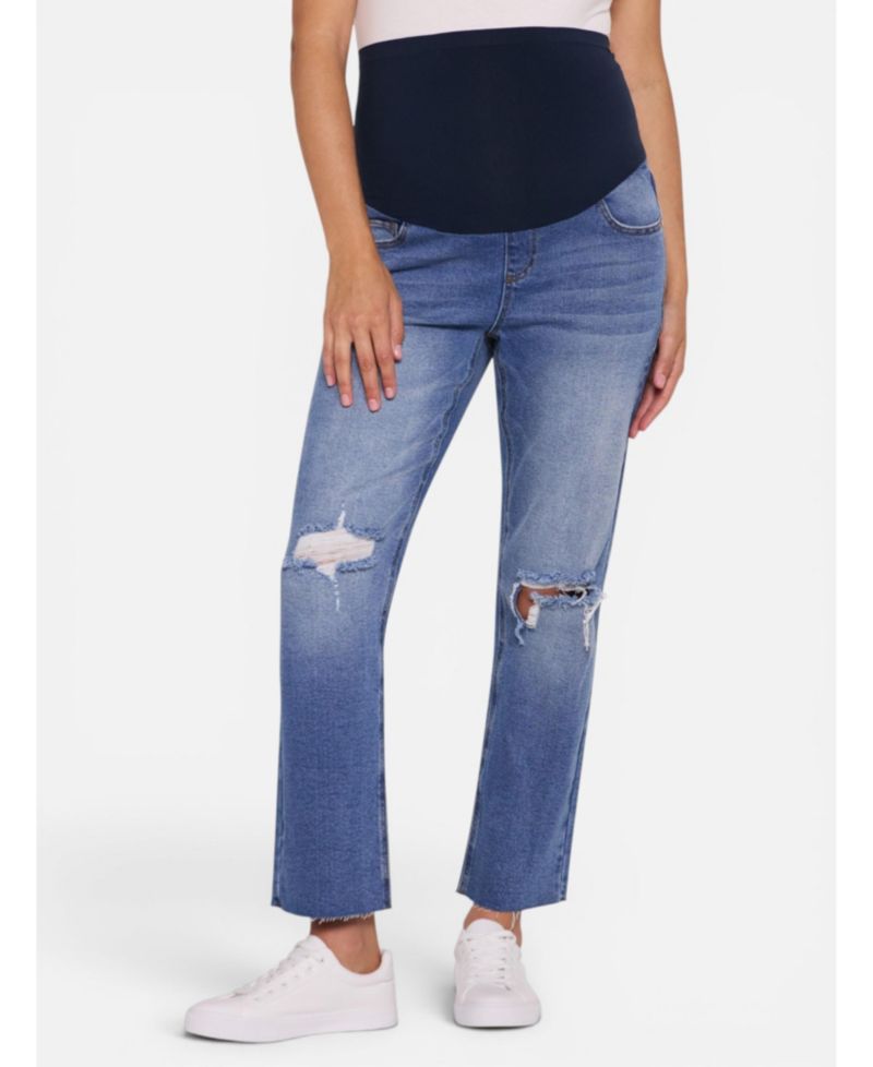 Women's Motherhood Secret Fit Over the Belly Slim Straight Leg Jeans