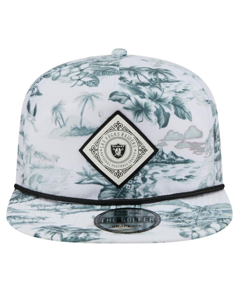 Men's White Las Vegas Raiders Adventure Golfer Snapback Hat